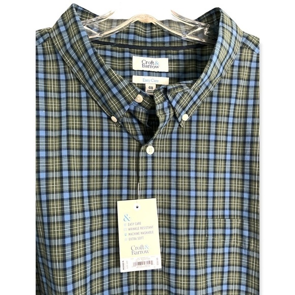 CROFT & Barrow Easy Care button down shirt size 4XB F-17 - Picture 3 of 3